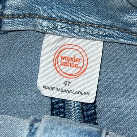 Toddler Girl’s Denim Jean Overalls Dress Size 4T - Picture 3 of 4